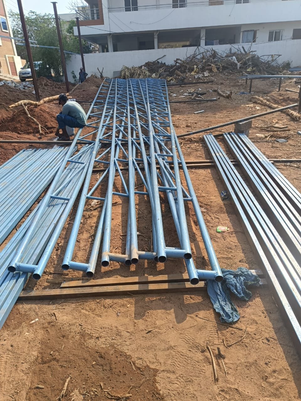 Structural steel truss fabrication by Boppana Srinivas Contractor
